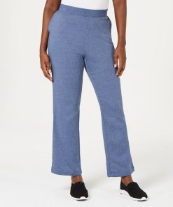 Karen Scott Fleece Knit Mid-rise Solid Pull-On Pants, Created For Macy's