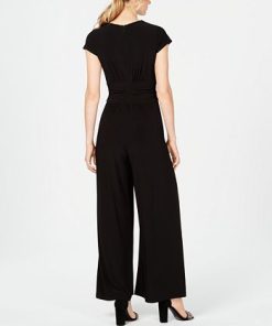 Vince Camuto Twist-Front Plunge Jumpsuit 7 Vince Camuto Twist-Front Plunge Jumpsuit -CeCe cloth-shop 10452439 fpx