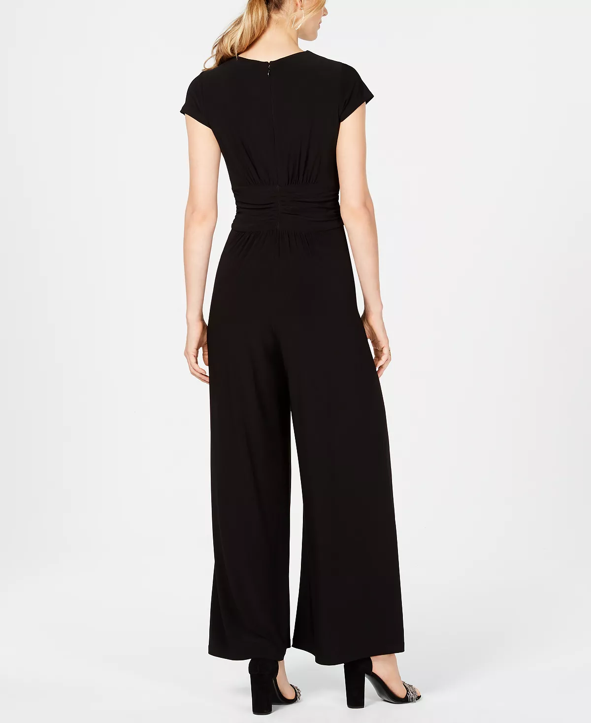 Vince Camuto Twist-Front Plunge Jumpsuit 4 Vince Camuto Twist-Front Plunge Jumpsuit - Image 4