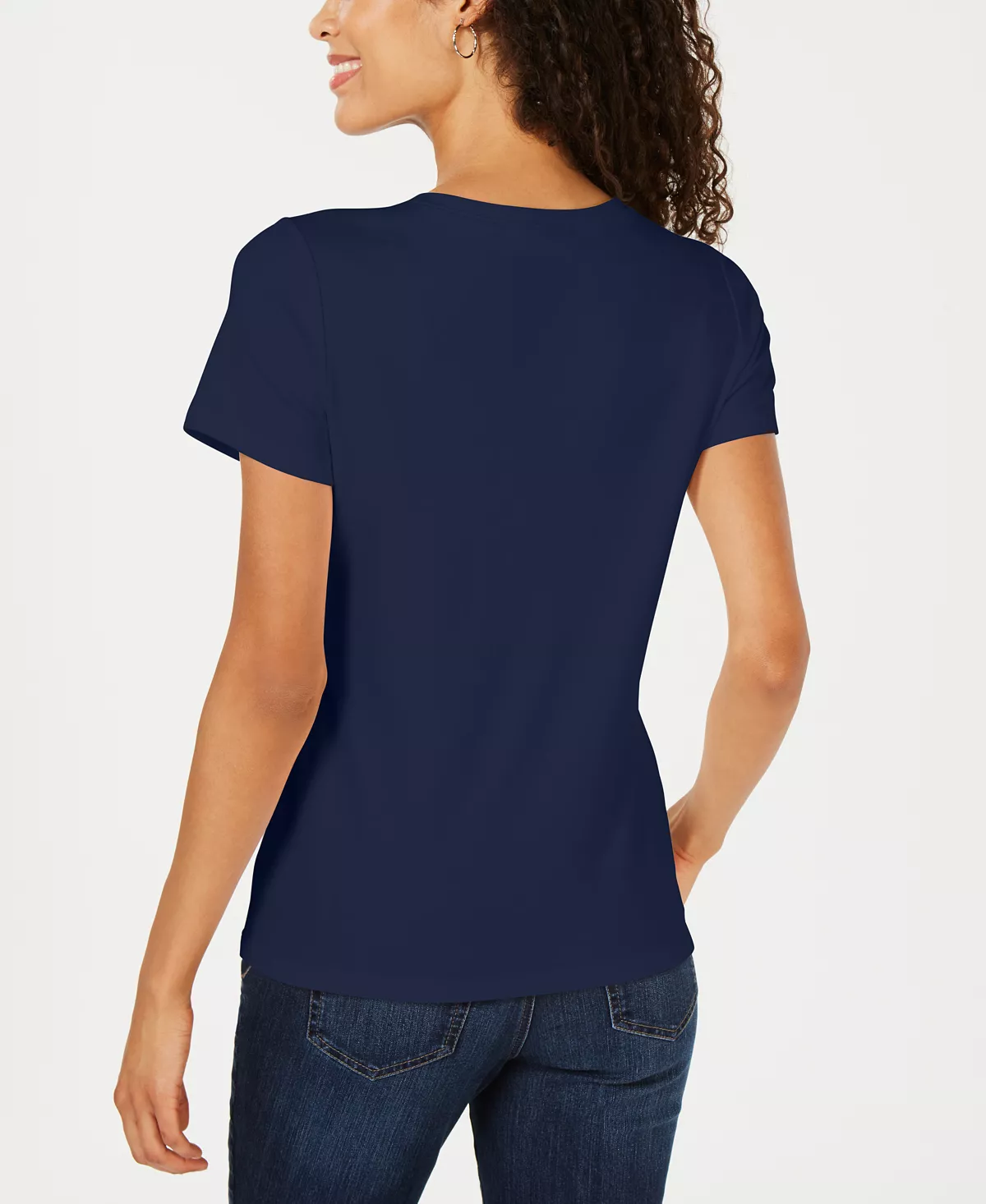 Karen Scott Hort Sleeve Henley Top, Created For Macy's - Image 8