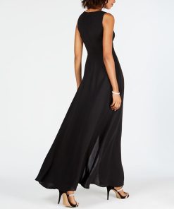 Adrianna Papell Colorblocked Overlay Jumpsuit -CeCe cloth-shop 11280151 fpx