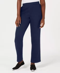 Karen Scott Fleece Knit Mid-rise Solid Pull-On Pants, Created For Macy's -CeCe cloth-shop 11465356 fpx