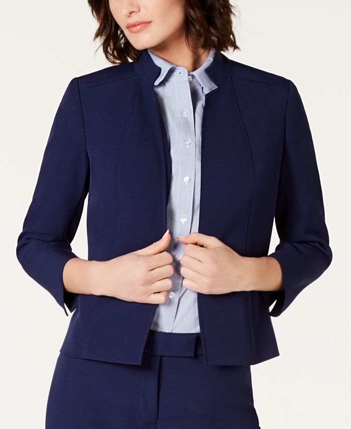 Star-Collar Open-Front Blazer Anne Klein Star-Collar Open-Front Blazer -CeCe cloth-shop