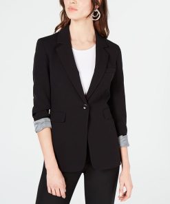 Bar III Women's One-Button Notch-Collar Blazer, Created For Macy's