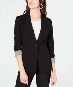 Bar III Women's One-Button Notch-Collar Blazer, Created For Macy's
