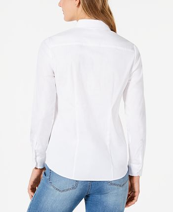 Charter Club Ssic Button-Front Shirt, Created For Macy's 2 Charter Club Ssic Button-Front Shirt, Created For Macy's - Image 2