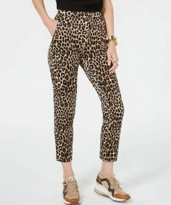 Michael Kors Women's Leopard Print Pull-On Pants, Regular & Petite Sizes