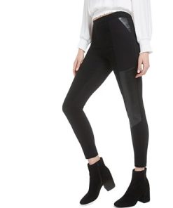 Bar III Faux-Leather-Patch Leggings, Created For Macy's -CeCe cloth-shop 14361730 fpx