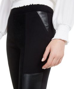 Bar III Faux-Leather-Patch Leggings, Created For Macy's -CeCe cloth-shop 14361731 fpx