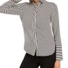 Anne Klein Printed Slit-Cuff Blouse