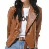 Michael Kors Leather Moto Jacket, Regular & Petite Sizes
