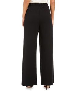 Adrianna Papell Crepe Draped-Front Wide-Leg Pants 2 Adrianna Papell Crepe Draped-Front Wide-Leg Pants -CeCe cloth-shop 15069363 fpx