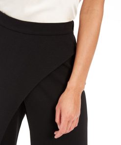 Adrianna Papell Crepe Draped-Front Wide-Leg Pants 4 Adrianna Papell Crepe Draped-Front Wide-Leg Pants -CeCe cloth-shop 15069365 fpx