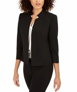 Anne Klein Star-Collar Open-Front Blazer