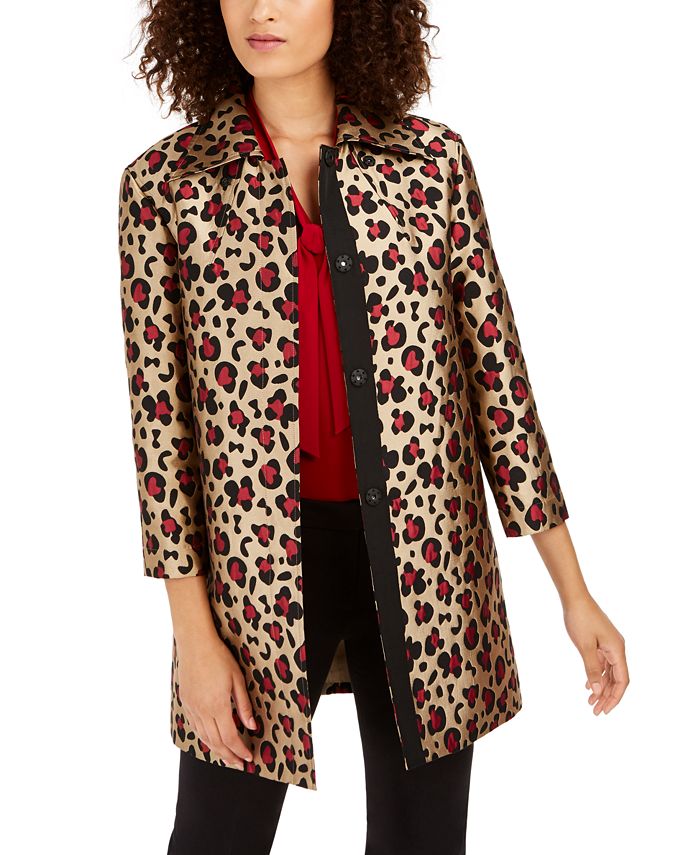 Anne Klein Mal-Print Trapeze Topper Jacket 1 Anne Klein Mal-Print Trapeze Topper Jacket