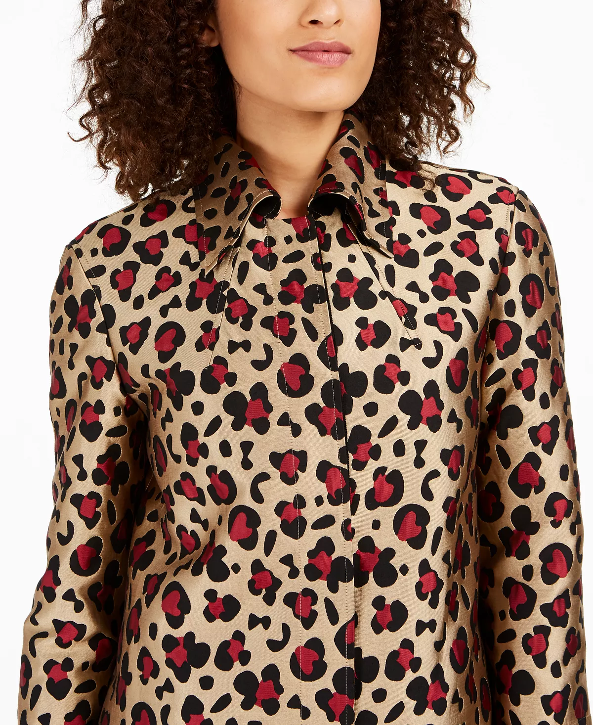 Anne Klein Mal-Print Trapeze Topper Jacket 4 Anne Klein Mal-Print Trapeze Topper Jacket - Image 4