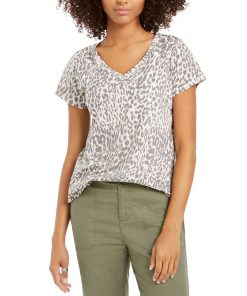 Style & Co Women's Printed V-Neck T-Shirt, Created For Macy's
