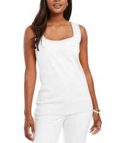 Karen Scott Quare-Neck Cotton Tank Top, Created For Macy's