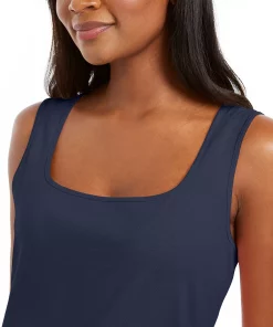 Karen Scott Quare-Neck Cotton Tank Top, Created For Macy's -CeCe cloth-shop 16056462 fpx