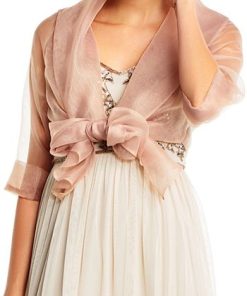 Adrianna Papell Organza Wrap Jacket 2 Adrianna Papell Organza Wrap Jacket -CeCe cloth-shop 16476769 fpx