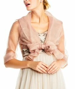 Adrianna Papell Organza Wrap Jacket