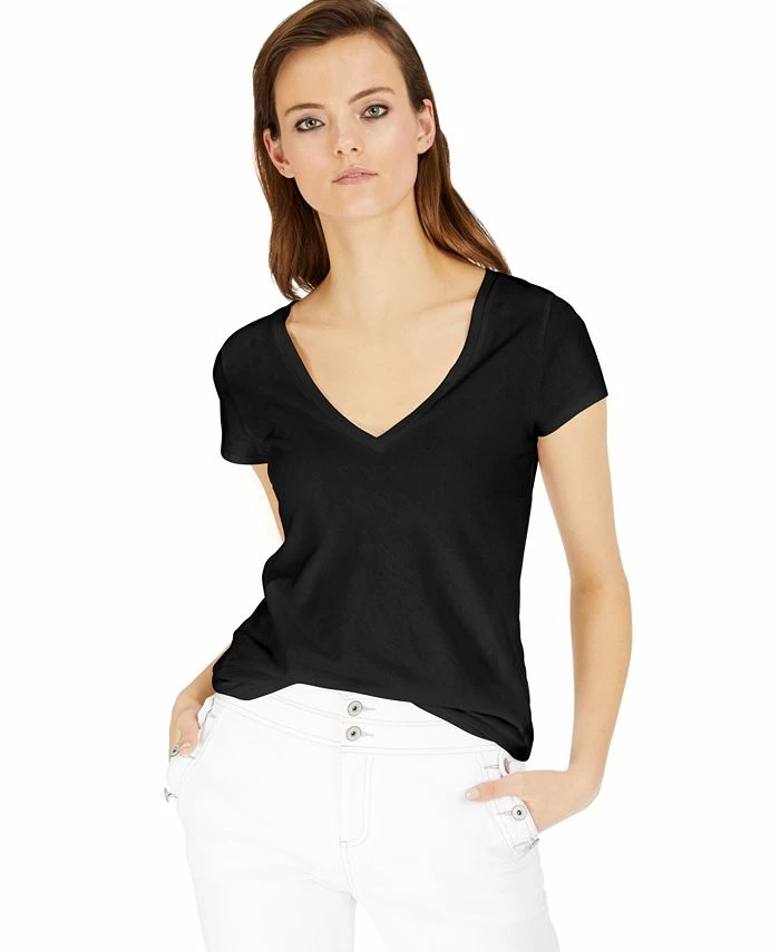INC International Concepts Women's V-Neck T-Shirt, Created For Macy's
