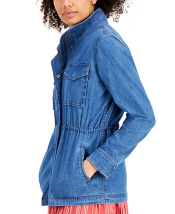 Style & Co Hambray Twill Jacket, Created For Macy's 3 Style & Co Hambray Twill Jacket, Created For Macy's - Image 3