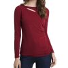 Vince Camuto Women's Sparkle Jersey Cutout Top