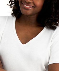 Karen Scott Cotton V-Neck Top, Created For Macy's -CeCe cloth-shop 18422519 fpx