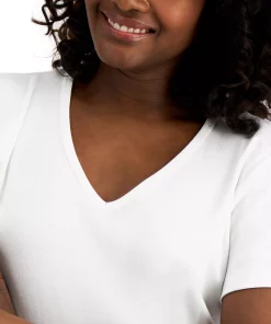 Karen Scott Cotton V-Neck Top, Created For Macy's -CeCe cloth-shop 18422519 fpx