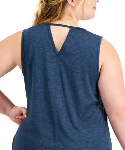 ID Ideology Plus Size Keyhole-Back Tank Top, Created For Macy's -CeCe cloth-shop 18534243 fpx