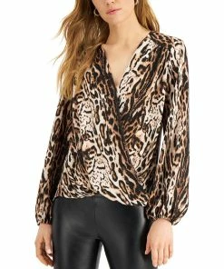 INC International Concepts Women's Surplice Top, Created For Macy's