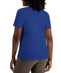 Karen Scott Cotton V-Neck Top, Created For Macy's -CeCe cloth-shop 18577240 fpx
