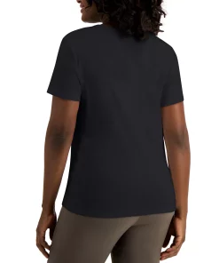 Karen Scott Cotton V-Neck Top, Created For Macy's -CeCe cloth-shop 18577242 fpx