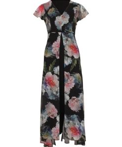 Adrianna Papell Floral Print Jumpsuit -CeCe cloth-shop 18578197 fpx