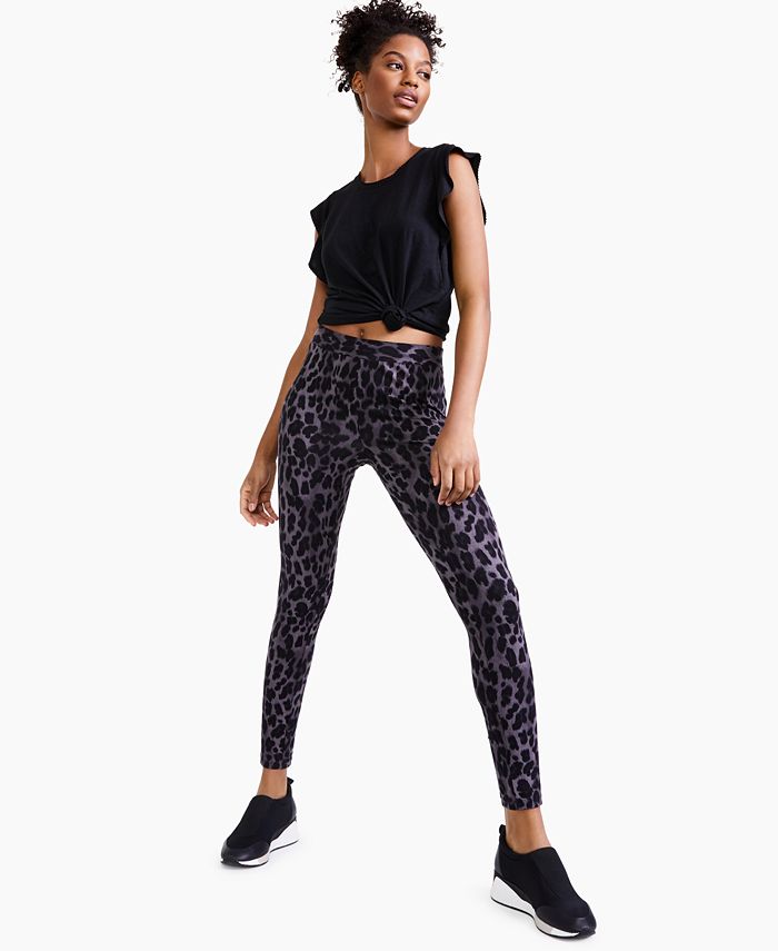 Style & Co Women's Printed Pull-On Leggings, Created For Macy's 1 Style & Co Women's Printed Pull-On Leggings, Created For Macy's