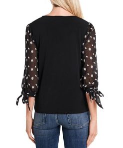 CeCe Women's Puff-Sleeve Elbow Tie Sleeve Knit Top -CeCe cloth-shop 18654989 fpx