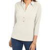 Charter Club Women's Knit Polo Shirt, Created For Macy's