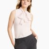 Bar III Women's Bow-Neck Sleeveless Blouse, Created For Macy's