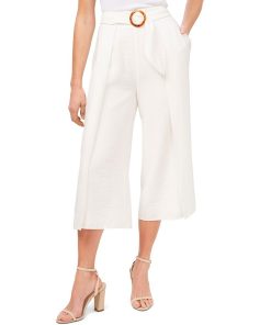 CeCe Wide-Leg Belted Pants