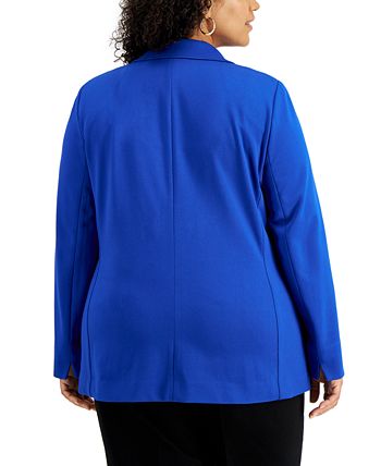 Plus Size One Button Blazer, Created For Macy's Bar III Plus Size One Button Blazer, Created For Macy's -CeCe cloth-shop