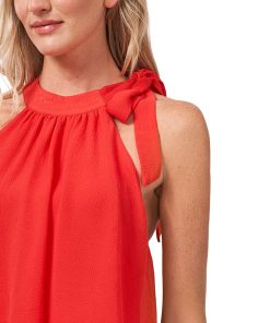 CeCe Women's Tiered Tie-Neck Sleeveless Halter Blouse 4 CeCe Women's Tiered Tie-Neck Sleeveless Halter Blouse -CeCe cloth-shop 19390890 fpx