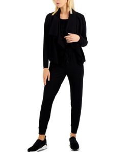 Anne Klein Serenity Drape-Front Jacket -CeCe cloth-shop 19459314 fpx