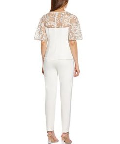 Adrianna Papell Embroidered Illusion Top 4 Adrianna Papell Embroidered Illusion Top -CeCe cloth-shop 19498789 fpx