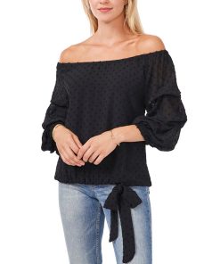 Vince Camuto Lip-Dot Off-The-Shoulder Top