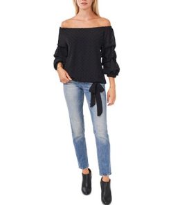 Vince Camuto Lip-Dot Off-The-Shoulder Top -CeCe cloth-shop 19547640 fpx