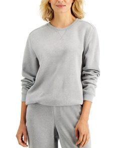 Karen Scott Crew Neck Fleece Sweatshirt, Created For Macy's