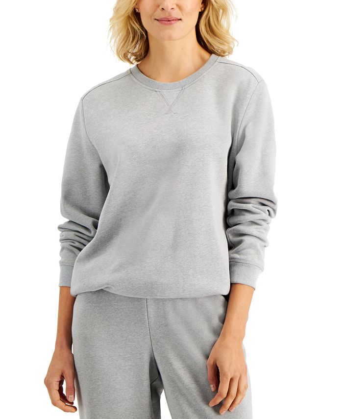 Crew Neck Fleece Sweatshirt, Created For Macy's Karen Scott Crew Neck Fleece Sweatshirt, Created For Macy's -CeCe cloth-shop