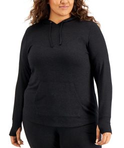 ID Ideology Plus Size Knit Hoodie, Created For Macy's