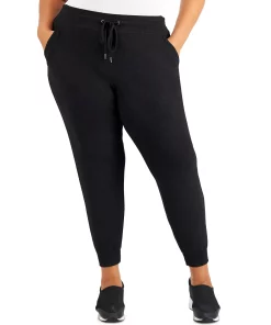ID Ideology Plus Size Drawstring Knit Joggers, Created For Macy's